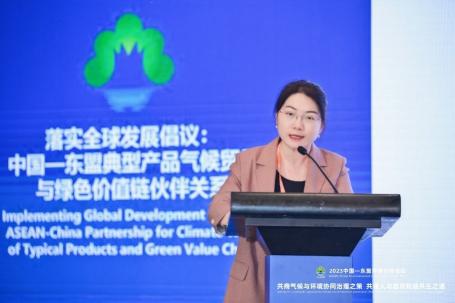 图5 - WRI研究员万坚发言 | 图源:2023年中国-东盟环境合作论坛